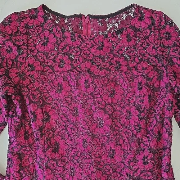 American Living Women's Lace Dress Sz 12 Bell Sleeve Bohemian NEW Stretch A-Line - Picture 7 of 11